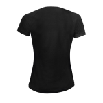 Sport t-shirts voor dames van 140 g/m2 polyester SOL'S Sporty kleur zwart achter aanzicht