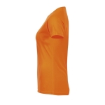 Sport t-shirts voor dames van 140 g/m2 polyester SOL'S Sporty kleur neon oranje zij aanzicht