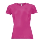 Sport t-shirts voor dames van 140 g/m2 polyester SOL'S Sporty kleur neon fuchsia