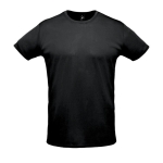 Polyester gezeefdrukte sport t-shirt met logo SOL'S Sprint 130 g/m2 kleur zwart