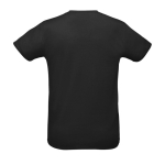 Polyester gezeefdrukte sport t-shirt met logo SOL'S Sprint 130 g/m2 kleur zwart achter aanzicht