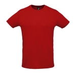 Polyester gezeefdrukte sport t-shirt met logo SOL'S Sprint 130 g/m2 kleur rood vijfde weergave