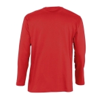 Katoenen T-shirts met logo en lange mouwen SOL'S Monarch 150 g/m2 kleur rood achter aanzicht