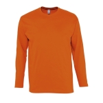 Katoenen T-shirts met logo en lange mouwen SOL'S Monarch 150 g/m2 kleur oranje