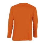 Katoenen T-shirts met logo en lange mouwen SOL'S Monarch 150 g/m2 kleur oranje achter aanzicht