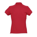 Slim fit damespoloshirt 100% katoen 170 g/m2 SOL'S Passion kleur rood achter aanzicht