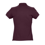 Slim fit damespoloshirt 100% katoen 170 g/m2 SOL'S Passion kleur granaat achter aanzicht