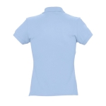 Slim fit damespoloshirt 100% katoen 170 g/m2 SOL'S Passion kleur pastel blauw achter aanzicht