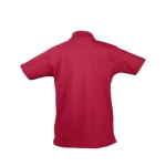 Kinderpolo personaliseren 100% katoen 170 g/m2 SOL'S Summer II kleur rood achter aanzicht