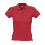 Hoogwaardig dames polo met logo van 100% katoen 210 g/m2 SOL'S People kleur rood vijfde weergave