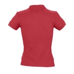 Hoogwaardig dames polo met logo van 100% katoen 210 g/m2 SOL'S People kleur rood achter aanzicht