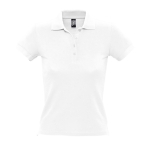 Hoogwaardig dames polo met logo van 100% katoen 210 g/m2 SOL'S People kleur wit negende weergave