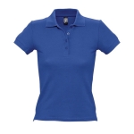 Hoogwaardig dames polo met logo van 100% katoen 210 g/m2 SOL'S People kleur koningsblauw derde weergave