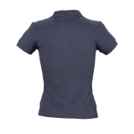 Hoogwaardig dames polo met logo van 100% katoen 210 g/m2 SOL'S People kleur donkerblauw achter aanzicht