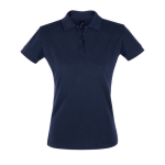 Zeefdruk polo's voor dames van 180 g/m2 katoen SOL'S Perfect Women kleur marineblauw