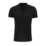 Eco poloshirt van 100% biologisch katoen 170 g/m2 SOL'S Planet kleur zwart