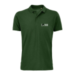 Eco poloshirt van 100% biologisch katoen 170 g/m2 SOL'S Planet kleur donkergroen weergave met bedrukking