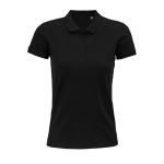 Katoenen dames poloshirt met zeefdruk SOL'S Planet 170 g/m2 kleur zwart