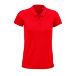 Katoenen dames poloshirt met zeefdruk SOL'S Planet 170 g/m2 kleur rood vijfde weergave