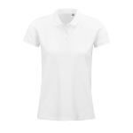 Katoenen dames poloshirt met zeefdruk SOL'S Planet 170 g/m2 kleur wit negende weergave