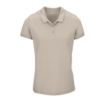 Katoenen dames poloshirt met zeefdruk SOL'S Planet 170 g/m2 kleur beige