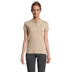 Katoenen dames poloshirt met zeefdruk SOL'S Planet 170 g/m2 kleur beige foto weergave