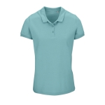 Katoenen dames poloshirt met zeefdruk SOL'S Planet 170 g/m2 kleur lichtblauw