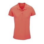 Katoenen dames poloshirt met zeefdruk SOL'S Planet 170 g/m2 kleur neon oranje