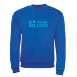 Zacht aanvoelend sweatshirt van polyester en katoen SOL'S Spider 260 g/m2 kleur koningsblauw weergave met bedrukking