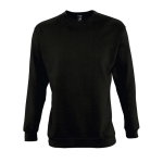 Sweatshirt met zeefdruk van 280 g/m2 katoen en polyester SOL'S New Supreme kleur zwart