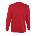 Sweatshirt met zeefdruk van 280 g/m2 katoen en polyester SOL'S New Supreme kleur rood achter aanzicht