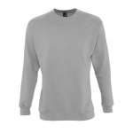 Sweatshirt met zeefdruk van 280 g/m2 katoen en polyester SOL'S New Supreme kleur gemarmerd grijs