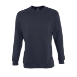 Sweatshirt met zeefdruk van 280 g/m2 katoen en polyester SOL'S New Supreme kleur donkerblauw