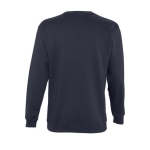 Sweatshirt met zeefdruk van 280 g/m2 katoen en polyester SOL'S New Supreme kleur donkerblauw achter aanzicht