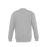 Kinder sweatshirt van katoen en polyester 280 g/m2 SOL'S New Supreme Kids kleur gemarmerd grijs achter aanzicht