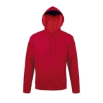 Sweatshirt met capuchon van katoen en polyester 280 g/m2 SOL'S Snake kleur rood vijfde weergave