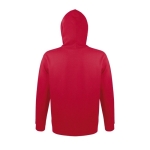 Sweatshirt met capuchon van katoen en polyester 280 g/m2 SOL'S Snake kleur rood achter aanzicht