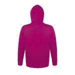 Sweatshirt met capuchon van katoen en polyester 280 g/m2 SOL'S Snake kleur fuchsia achter aanzicht