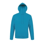 Sweatshirt met capuchon van katoen en polyester 280 g/m2 SOL'S Snake kleur cyaan blauw