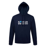 Sweatshirt met capuchon van katoen en polyester 280 g/m2 SOL'S Snake kleur donkerblauw weergave met bedrukking