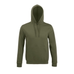 Sweatshirt met capuchon van katoen en polyester 280 g/m2 SOL'S Snake kleur miliair groen