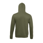 Sweatshirt met capuchon van katoen en polyester 280 g/m2 SOL'S Snake kleur miliair groen achter aanzicht