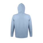 Sweatshirt met capuchon van katoen en polyester 280 g/m2 SOL'S Snake kleur pastel blauw achter aanzicht