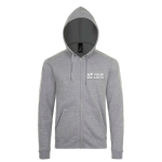 Unisex sweatshirts met capuchon, katoen en polyester 260 g/m2 SOL'S Stone kleur grijs weergave met bedrukking