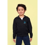 Kinder sweatshirt van katoen en polyester 260 g/m2 SOL'S Stone Kids kleur zwart zij aanzicht