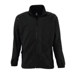 Polyester fleece jacket bedrukken met logo SOL'S North 300 g/m2 kleur zwart