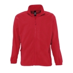 Polyester fleece jacket bedrukken met logo SOL'S North 300 g/m2 kleur rood vijfde weergave