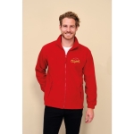 Polyester fleece jacket bedrukken met logo SOL'S North 300 g/m2 kleur lichtgrijs