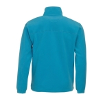 Polyester fleece jacket bedrukken met logo SOL'S North 300 g/m2 kleur cyaan blauw achter aanzicht