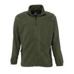 Polyester fleece jacket bedrukken met logo SOL'S North 300 g/m2 kleur miliair groen